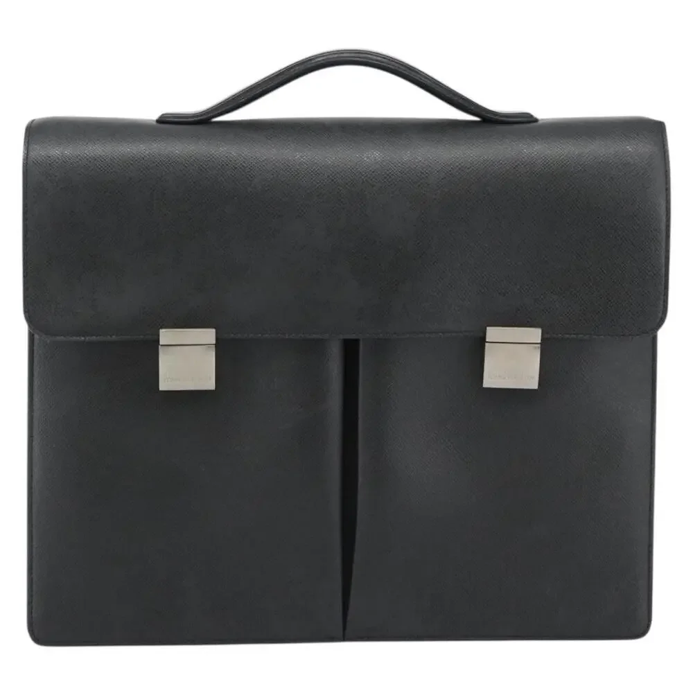 Louis Vuitton Taiga Serviette Kazan Business Bag Black